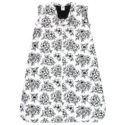 Saco de dormir de felpa de piel sintética unisex Hudson Baby, manta ponible, Black Toile, 6-12 meses