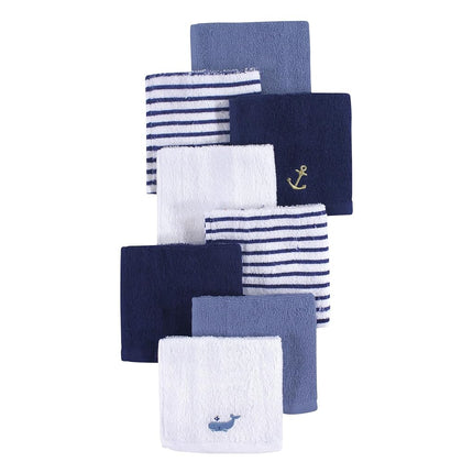 Hudson Baby Toallitas de rizo tejidas, 8 unidades, ancla, talla única
