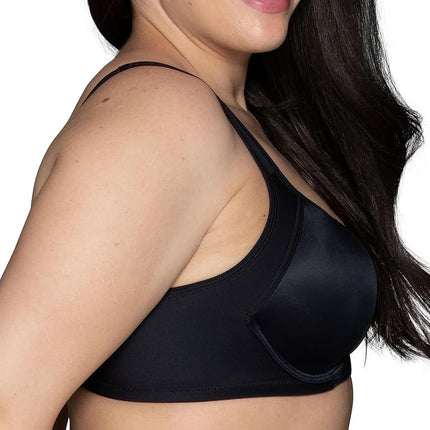 Vanity Fair Women's Medium Impact Sports Bras for Women, Breathable, Moisture Wicking, Padded Cups Up to DDD, Underwire - Black, 40D