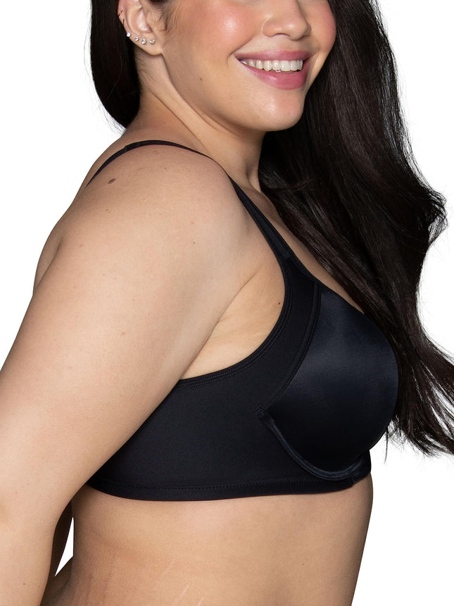 Vanity Fair Women's Medium Impact Sports Bras for Women, Breathable, Moisture Wicking, Padded Cups up to DDD, Underwire - Black, 40C