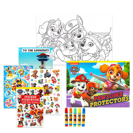 Paw Patrol Travel Activity Set for Kids - Bundle with Art Lap Desk, Case, Coloring Utensils, Stickers, and More | Paw Patrol Art Activities for Boys, Girls