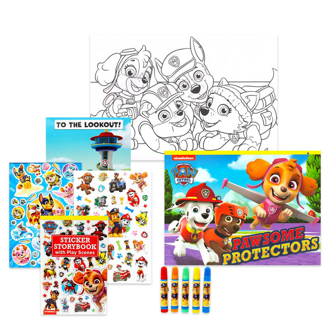 Paw Patrol Travel Activity Set for Kids - Bundle with Art Lap Desk, Case, Coloring Utensils, Stickers, and More | Paw Patrol Art Activities for Boys, Girls