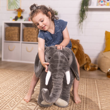Melissa & Doug Elefante Gigante - Animal de Peluche Realista (más de 90 cm de largo)