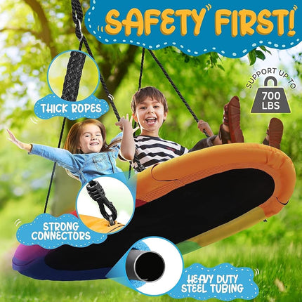 SereneLife Tree Swing for Kids, 67" Outdoor Swing Seat, 700lb Capacity