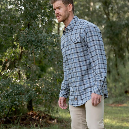 Legendary Whitetails Mens Legendary Flannel Shirt, Iceberg Lake Plaid, 3XL Big