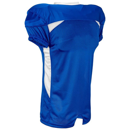 CHAMPRO Boys' Huddle Stretch Polyester Dazzle Football Game Jersey, Royal,White, Youth Large