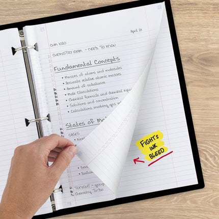 Five Star Loose Leaf Paper + Study App, College Ruled Filler Notebook Paper, Reinforced, Fights Ink Bleed, 8-1/2" x 11", 80 Sheets (170102)