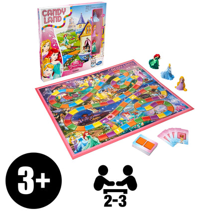 Hasbro Candy Land Edición Princesas Disney Juego de Mesa para Niños, Edad 3+, 2-4 Jugadores