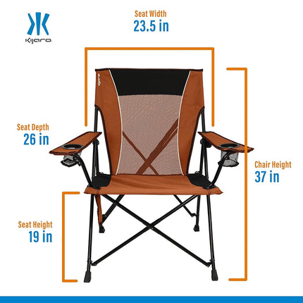 Kijaro Dual Lock Folding Chair (Victoria Desert Orange)