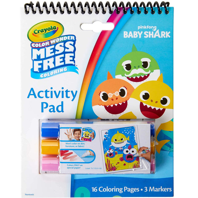 CRAYOLA Baby Shark Color Wonder Travel Activity Pa