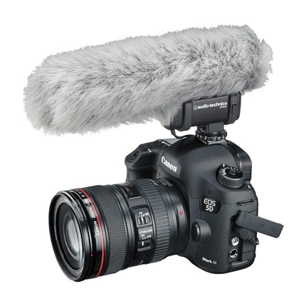 Audio-Technica AT8024 Stereo/Mono Camera-Mount Microphone,Black