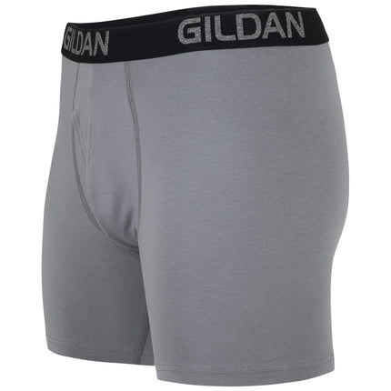GILDAN Men's Cotton Stretch Brief, Multipack Boxer Briefs, Grey Flannel/Black Soot (5-pack), L UK