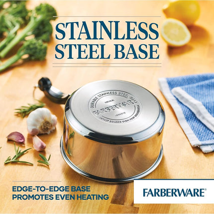 Farberware Classic Stainless Steel 1-Quart Covered Saucepan