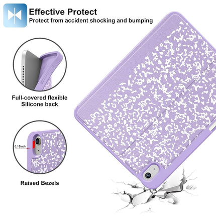 Supveco Case for ipad 10th Generation 10.9 Inch 2022 with Pencil Holder-[Support Apple Pencil 1st Gen+Auto Wake/Sleep],Premium Folio Stand Case with Soft TPU Back Cover for iPad 10th Gen-Lilac Book