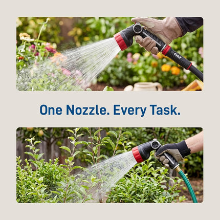 Orbit 26812 8 Pattern Thumb Control Nozzle, Black