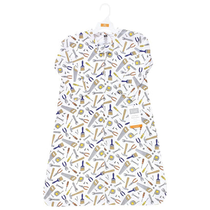 Gigoteuse, sac de couchage, couverture en jersey de coton à manches longues unisexe Hudson Baby, motif chantier de construction, 18-24 mois