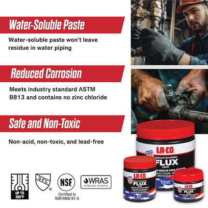 LA-CO 22194 Regular Soldering Flux Paste, 4 oz Brush in Cap