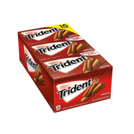 Trident Goma de Mascar Sin Azúcar Canela - 14x18 Unidades