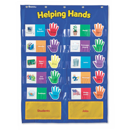 Learning Resources Helping Hands Pocket Chart, 30 