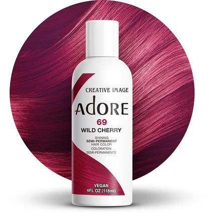 Shiny Semi Permanent Hair Colour Wild Cherry 118ml