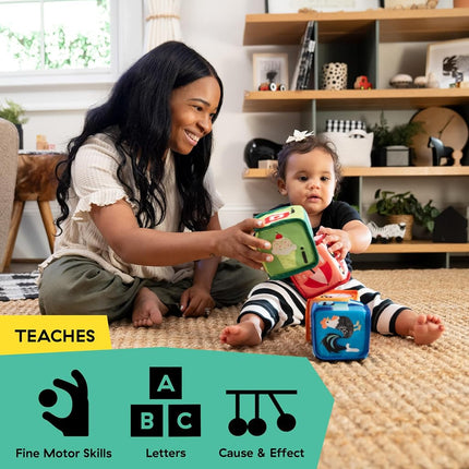 Baby Einstein Alpha Stacks Soft Blocks, Multisensory and Lightweight, Ages 3 Months and Up