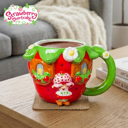 Silver Buffalo Strawberry Shortcake Cake Ceramic 3D Sculpted Mug