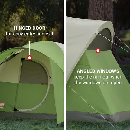 Coleman 8-Person Tent for Camping | Elite Montana Tent with Easy Setup,Green,16 x 7