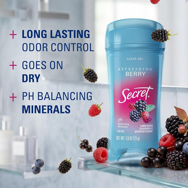 Secret Scent Expressions so Very Summer Berry Clear Gel Women's Twin Antiperspirant and Deodorant, 5.2 Ounce by Secret
