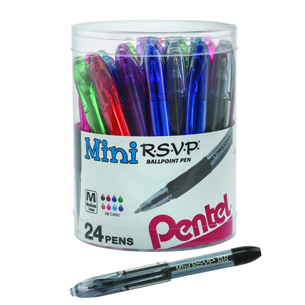 Pentel of America - 24Pk RSVP Mini Ballpoint Pens