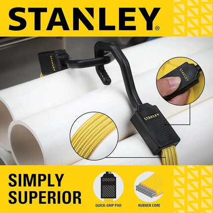 STANLEY S300336 Black/Yellow 36" Premium Flat Bungee Cord Straps, 2 Pack