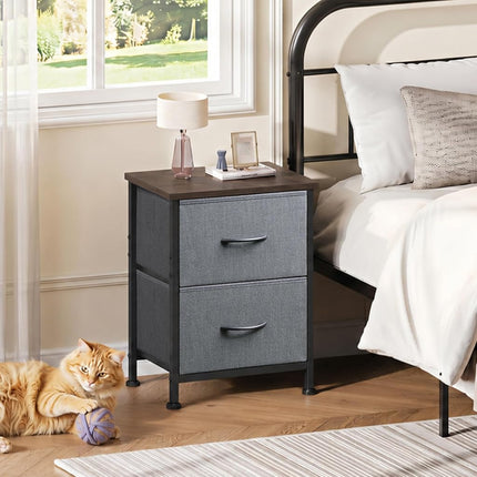 WLIVE 2 Drawer Nightstands Storage Organizer Unit For Bedroom, Nursery, Closet, Entryway