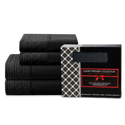Elegant Comfort Luxurious 4-Piece Quilted Bed Shee