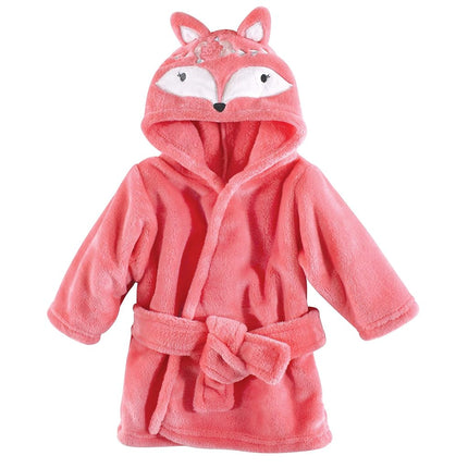 Hudson Baby Soft Plush Baby Bathrobe, Boho Fox, 0-