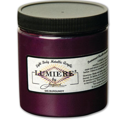 Jacquard Lumiere Metallic Acrylic Paint 8oz - Burg