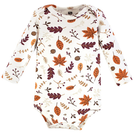 Hudson Baby unisex-baby Cotton Long-sleeve Bodysuits, Hello Autumn, 0-3 Months