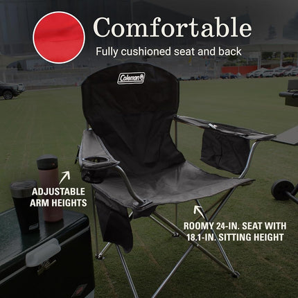 Coleman 2000020264 Silla portátil de camping Cooler Quad, roja