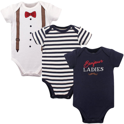 Pañaleros de algodón para bebé Hudson Baby, paquete de 3 Bonjour Ladies, de 6 a 9 meses