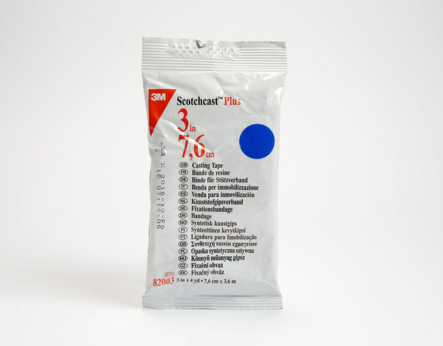 3M Scotchcast 82003B Plus Cintas de yeso (Paquete de 10), Azul, 3" x 4 yardas