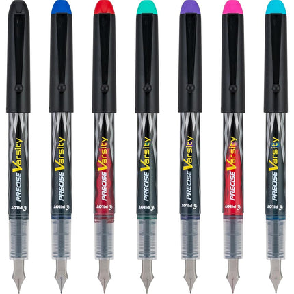 Pilot Varsity Disposable Fountain Pens, 7-Pack Pouch, Assorted Color Inks (90029)