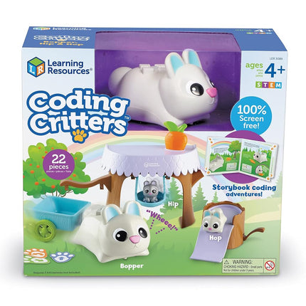 Learning Resources Coding Critters Bopper - 22 Pieces, Ages 4+ Screen-Free Early Coding Toy for Kids, Interactive STEM Coding Pet, Preschool Learning Toys