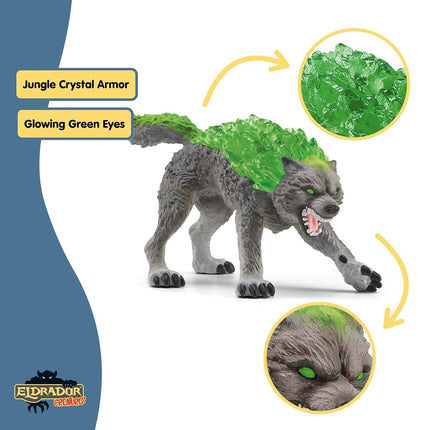 Schleich Eldrador Creatures - 6" Stone Wolf Figurine - Fun Fantasy Animal Figure for Imaginative Play for Boys and Girls - Durable Rock Beast Toy - Cool Monster Toys for Kids Ages 7+ | 70153