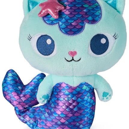 Gabby's Dollhouse, Fin-Tastic Mercat, Premium Plush Toy, 10-Inch Tall Stuffed Animal with Moving Mermaid Tail, Kids Toys for Girls & Boys Ages 3+