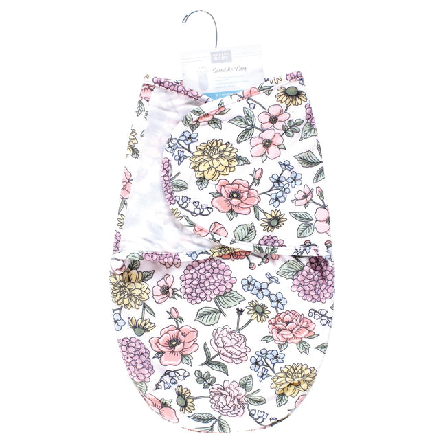 Enveloppement douillet en peluche fausse fourrure pour bébé fille Hudson Baby, motif floral vintage, 0-3 mois
