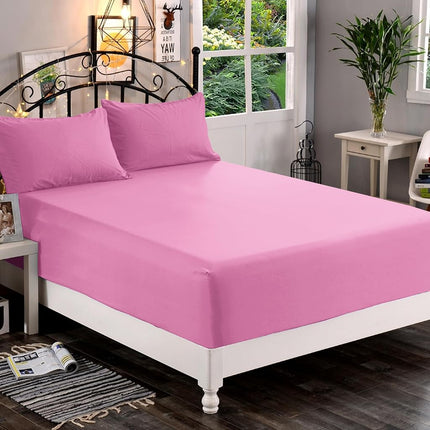 Elegant Comfort 1500 Premium Quality Fitted Sheet Ultra Soft 18-24 Inch Extra Deep Pocket - Single Fitted Sheet for High Mattress - Wrinkle Free with Smart Storage Pockets, Twin/Twin XL, Light Pink