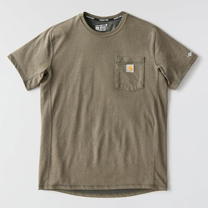 Carhartt Men's Force Relaxed Fit Midweight Short-Sleeve Pocket T-Shirt, Basil Heather, XL Tall