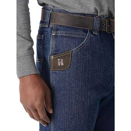 Wrangler Riggs Workwear Men's Rigg Workwear Five Pocket Jean, Mid Stone, 36W x 32L