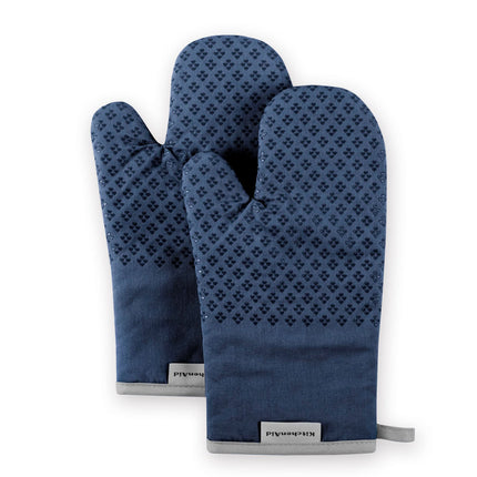 KitchenAid Asteroid Oven Mitt Set, 7"x12.5", Blue 