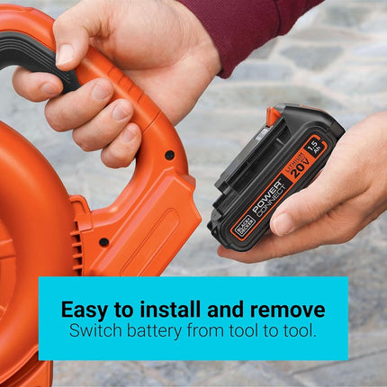 BLACK+DECKER LBXR20 Decker 20V Lithium Battery, Compatible with Black & Decker