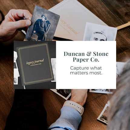 Grandparents Legacy Journal (Charcoal, 85 Pages) by Duncan & Stone - Memory Journal for Grandparents & Parents - Grandma Story Album - Ideal Gift of a Legacy Journal