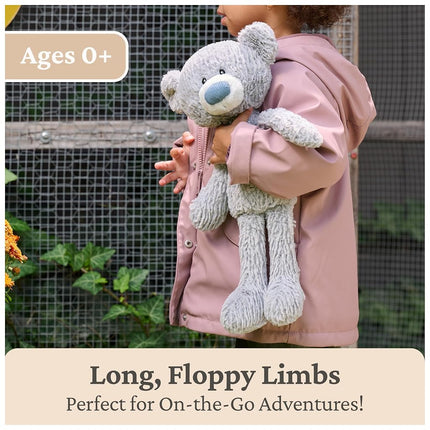 GUND Toothpick Wavy Bear, Teddy Bear Stuffed Animal for Ages 1 and Up, Gray, 15”